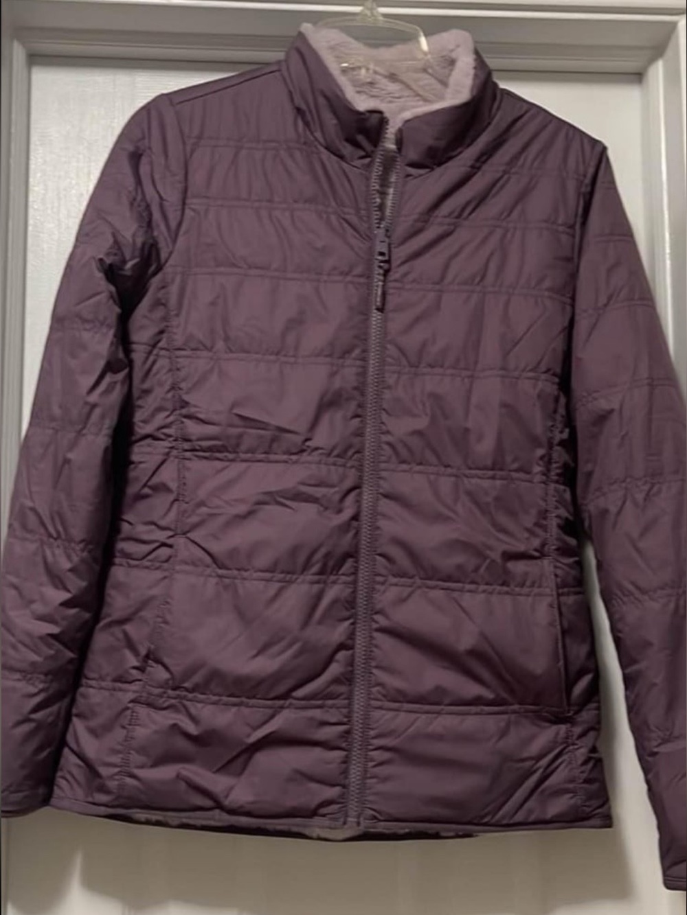 Athleta reversible girl jacket size 16 purple plum